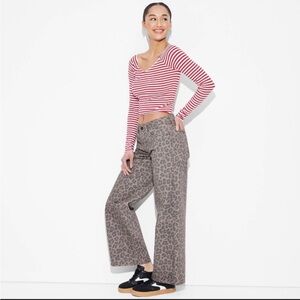 Target Wild Fable Mid Rise Leopard Print Jeans